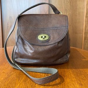 Fossil women’s brown leather crossbody